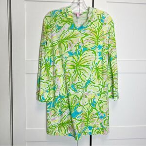Lilly Pulitzer Elephant Ears Noelle Tunic Hooded Dress Girls Mini XL 12-14